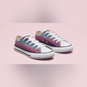 Converse Chuck Taylor All Star “Glitter Drip” Low Top, Size 11
